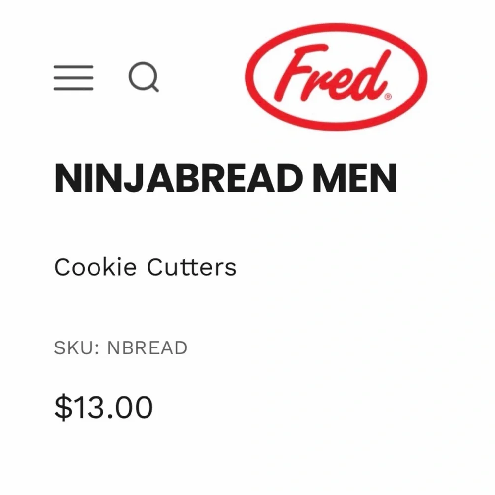 FRED Ninjabread Men Cookie Cutters